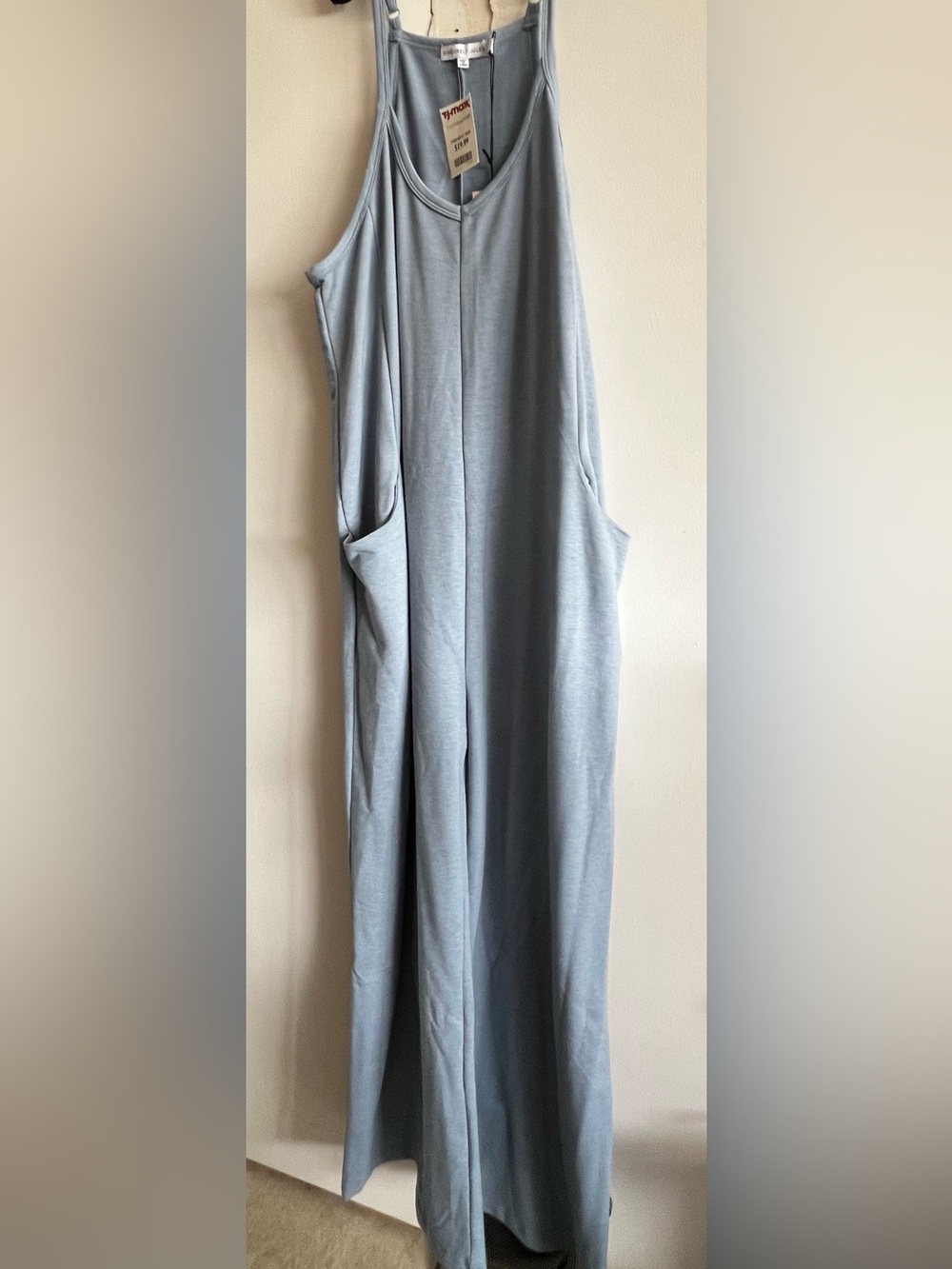 T.J.Maxx Light Blue Wide-Leg Jumpsuit with Pockets
